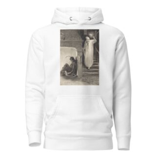 Clown and man in night gown descending a staircase by Charles Buchel Hoodie