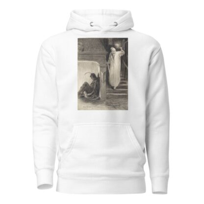Clown and man in night gown descending a staircase by Charles Buchel Hoodie
