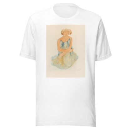 Woman in blue and orange dress by Auguste Rodin T-Shirt