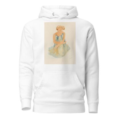 Woman in blue and orange dress by Auguste Rodin Hoodie