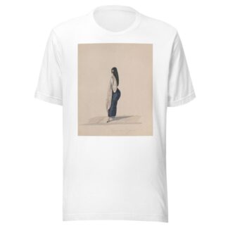 A woman wearing the saya standing in profile by Francisco Fierro T-Shirt