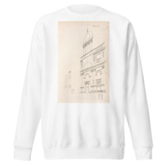 The perspective of the elevation of the sixty-eighth figure, and the fourth preparation to the seventy-first figure. by Andrea Pozzo Sweatshirt
