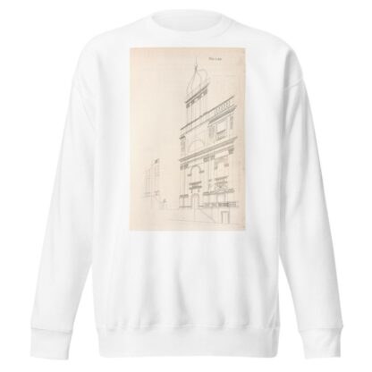 The perspective of the elevation of the sixty-eighth figure, and the fourth preparation to the seventy-first figure. by Andrea Pozzo Sweatshirt