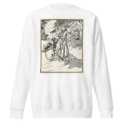 The girl drove the heifer out to graze by Noel Nisbet Sweatshirt