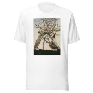 Tree of mine! O Tree of mine! Have you seen my naughty little maid by Arthur Rackham T-Shirt