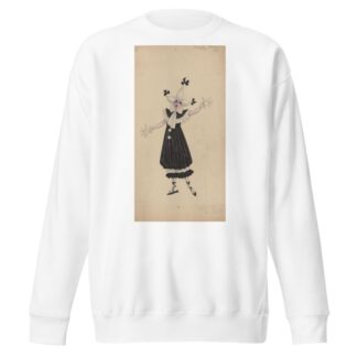 43-French Clowns-Girls by Will R. Barnes Sweatshirt