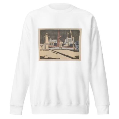 Shinjuku at Night, from the series ‘Recollections of Tokyo’ by Maekawa Senpan Sweatshirt