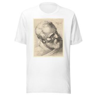 Bearded old man with a tilted head by Wenceslaus Hollar T-Shirt