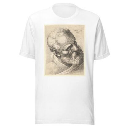 Bearded old man with a tilted head by Wenceslaus Hollar T-Shirt