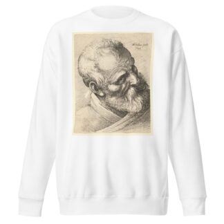 Bearded old man with a tilted head by Wenceslaus Hollar Sweatshirt