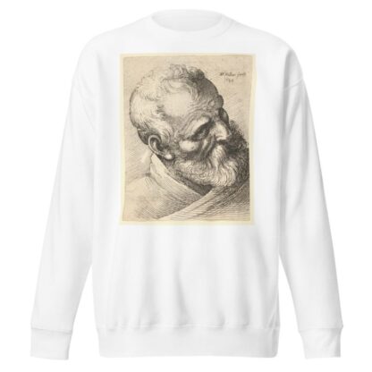 Bearded old man with a tilted head by Wenceslaus Hollar Sweatshirt