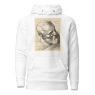 Bearded old man with a tilted head by Wenceslaus Hollar Hoodie