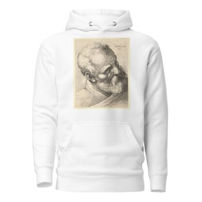 Bearded old man with a tilted head by Wenceslaus Hollar Hoodie