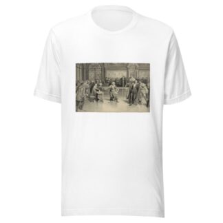 Merchant of Venice, IV, 1, as played at His Majesty’s Theatre, the trial by Fortunino Matania T-Shirt