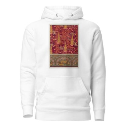 Faisans ordinaires, digitales, fougères et pissenlit, étoffe imprimée. Renard, oiseaux et vigne, bordure. by Maurice Pillard Verneuil Hoodie