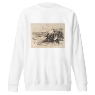 Our modern Canute at Long Branch by Thomas Nast Sweatshirt