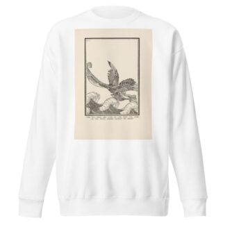 The sea green bird sank so low that the foam of the waves dashed against its breast by Dugald Stewart Walker Sweatshirt