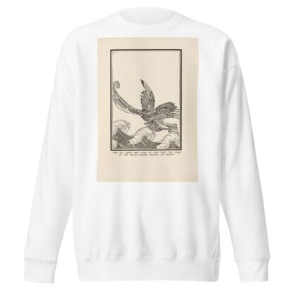 The sea green bird sank so low that the foam of the waves dashed against its breast by Dugald Stewart Walker Sweatshirt