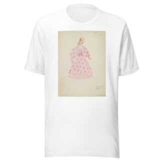 Pirates of Penzance: Edith. Pink gown with pink shawl, and pink bonnet by Alex Jones T-Shirt