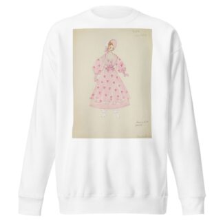 Pirates of Penzance: Edith. Pink gown with pink shawl, and pink bonnet by Alex Jones Sweatshirt
