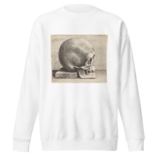Skull in profile to right by Wenceslaus Hollar Sweatshirt