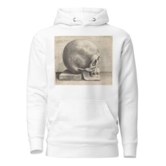 Skull in profile to right by Wenceslaus Hollar Hoodie
