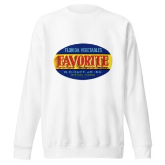 Favorite Brand Florida Vegetables Label by Anonymous Sweatshirt