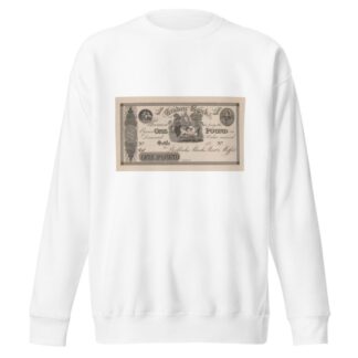 Craven Bank one pound note by Perkins & Heath Sweatshirt