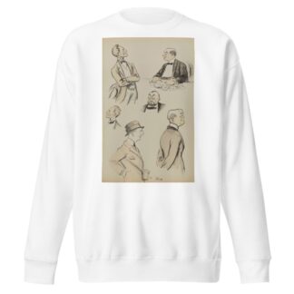 têtes ou bustes de cinq messieurs by Georges Goursat (Sem) Sweatshirt