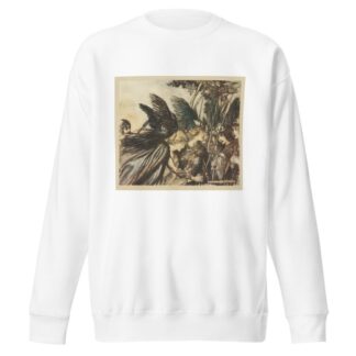 ‘I flee for the first time and am pursued; Warfather follows close… by Arthur Rackham Sweatshirt