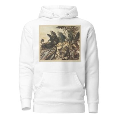 ‘I flee for the first time and am pursued; Warfather follows close… by Arthur Rackham Hoodie