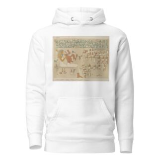 On the left we are shown Sebeknekht and his wife, seated. To them come a numerous concourse of relations, friends, and servants by Joseph John Tylor Hoodie