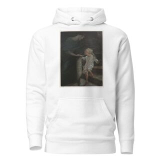 She took his hand, and giving him the broad part of the spiral stair to walk on, led him down a good way by Jessie Willcox Smith Hoodie