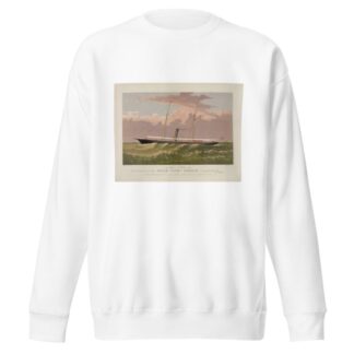 Steam yacht Corsair by Currier & Ives. Sweatshirt
