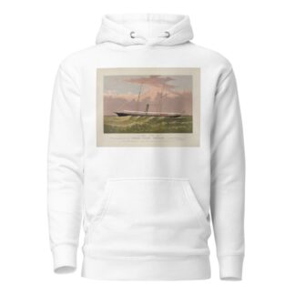 Steam yacht Corsair by Currier & Ives. Hoodie