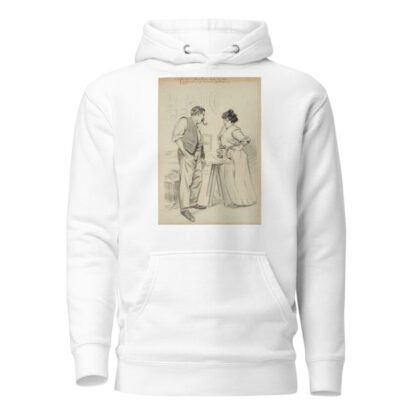 ça fait déjà trois fois qu’ton frère me prend mon tabac, la prochaine fois qu’y r’commence j’y f’rai prendre la pipe by Fernand Louis Gottlob Hoodie