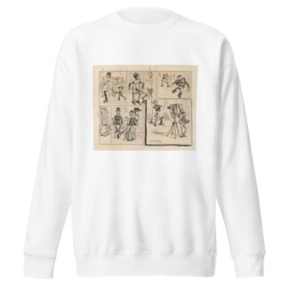 Reflections at the rink by Frederick Burr Opper Sweatshirt