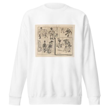 Reflections at the rink by Frederick Burr Opper Sweatshirt