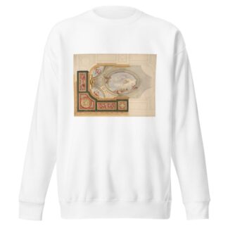 Design for a ceiling in Baroque style with a central panel in trompe l’oeil by Jules-Edmond-Charles Lachaise Sweatshirt