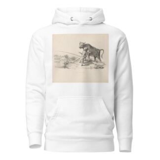 Visser schrikt van stier by Alexander Ver Huell Hoodie