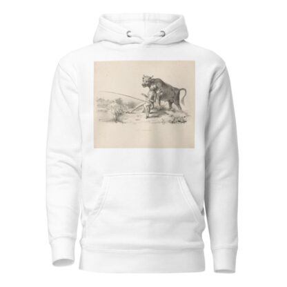 Visser schrikt van stier by Alexander Ver Huell Hoodie