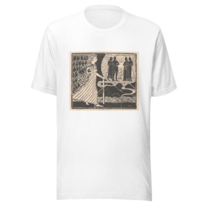 Wandelende vrouw en gevleugelde figuur by Mathieu Lauweriks T-Shirt