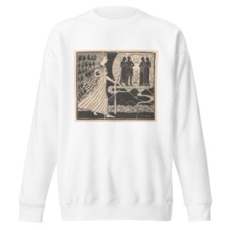 Wandelende vrouw en gevleugelde figuur by Mathieu Lauweriks Sweatshirt