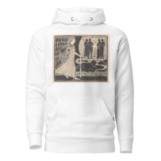 Wandelende vrouw en gevleugelde figuur by Mathieu Lauweriks Hoodie