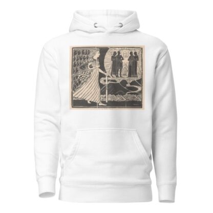 Wandelende vrouw en gevleugelde figuur by Mathieu Lauweriks Hoodie