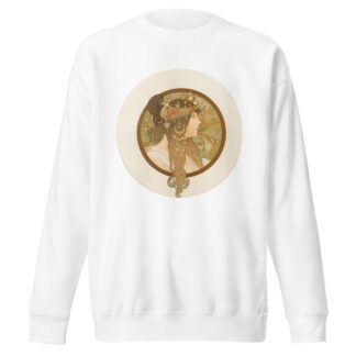 Têtes Byzantines by Alphonse Mucha Sweatshirt
