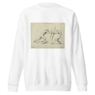 Two figures straining against a post by Peter Paul Rubens Sweatshirt