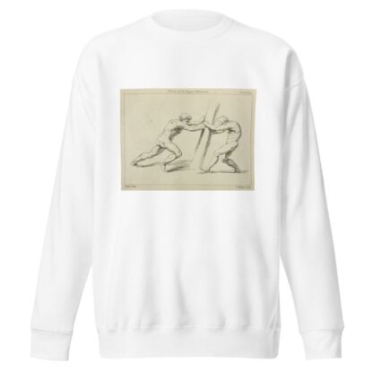 Two figures straining against a post by Peter Paul Rubens Sweatshirt