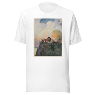 I laid me down flat on my belly on the ground, and began to look for the place by N. C. Wyeth T-Shirt