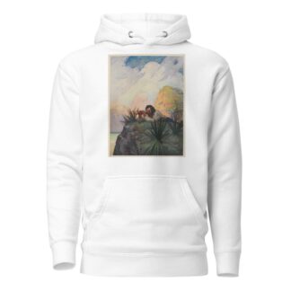 I laid me down flat on my belly on the ground, and began to look for the place by N. C. Wyeth Hoodie